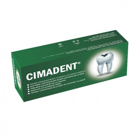 PANSEMENT DENTAIRE CIMADENT pour boucher une carie ou une obturation perdue  .Excellent pansement provisoire en attendant le dentiste.30 applications