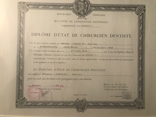 diplome de dentiste