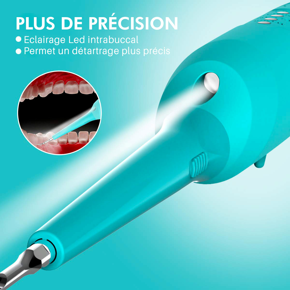 11€03 sur Detartreur dentaire Kinseibeauty ultrasons soin blanchiment dents  Anti Tartre - Noir - Achat & prix