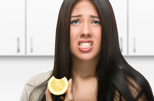 erosion dentaire avec le citron